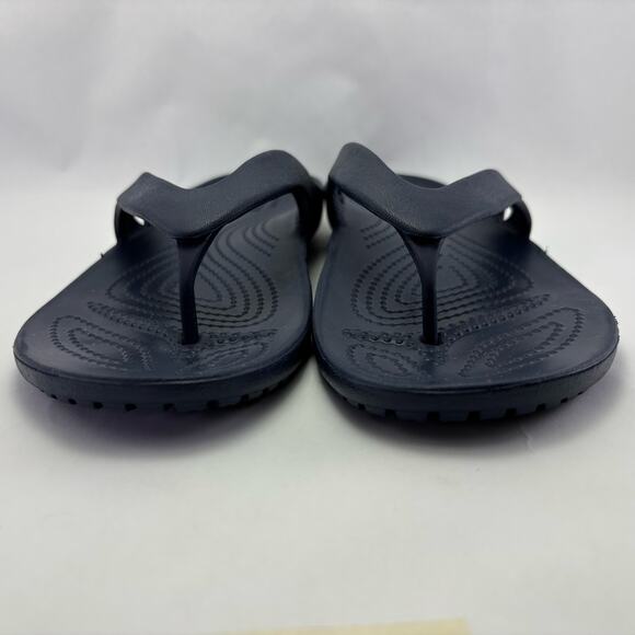CROCS “Kandee II” Iconic Comfort Flip Flops Dark Blue Size Women’s 8 - Picture 3 of 12